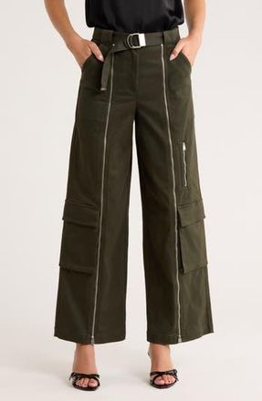 SIMKHAI Fabiana Belted Cargo Pants in Moss at Nordstrom Rack, Size 2