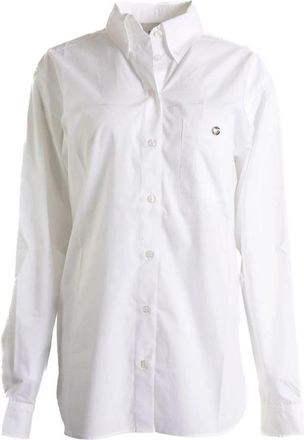 Coperni Boyfriend Button-Down Shirt - Dames - Overhemden - Wit - S - Katoen - Overhemden