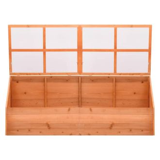 Berkfield Home Greenhouse Wood 180x57x62 cm in Brown | Size: 180 x 57 x 62 cm
