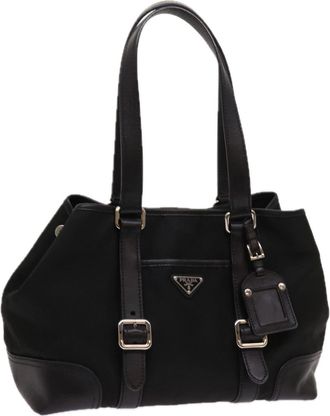Prada Black Synthetic Tote Bag (Pre-Owned)