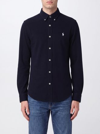 Polo Ralph Lauren Camicia slim fit in cotone con collo button-down e logo Pony ricamato