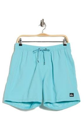 Quiksilver Everyday Solid Volley Swim Trunks in Marine Blue at Nordstrom Rack, Size Medium