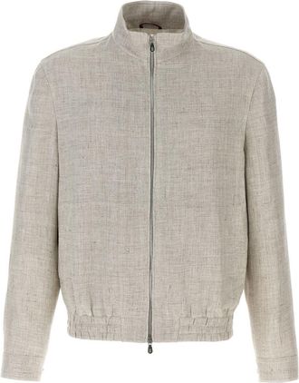 Brunello Cucinelli Diagonal Bomber Jacket