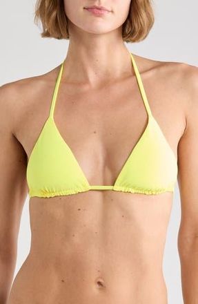 Maaji Balmy Reversible Triangle Bikini Top in Yellow at Nordstrom Rack, Size Medium