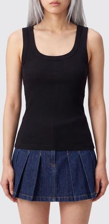 Jacquemus Top in cotone a costine con scollatura quadrata e vestibilit&agrave; slim