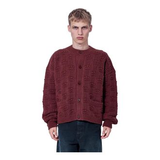 Marni Cardigan in Maglia Testurizzata - - Knitwear - Uomo - Rosso - M