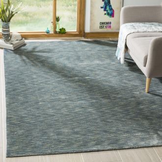 Safavieh Mirage Hand Made Area rug, Blue / Grey Solid / Tonal Style Non-Shedding