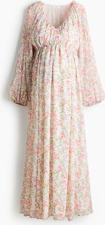 H&M MAMA Maxikleid mit Ballon&auml;rmeln - White