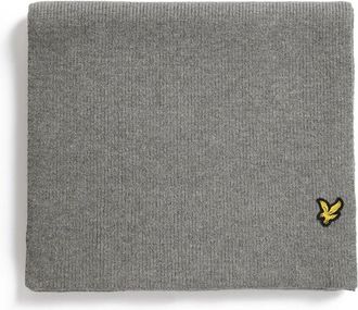 Lyle & Scott Plain Scarf - Heren - Sjaals - Grijs - ONE Size - Leer - Accessoires