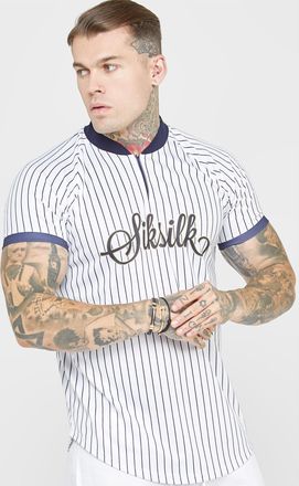 Siksilk Camiseta de jersey de b&eacute;isbol de ajuste blanco XXL