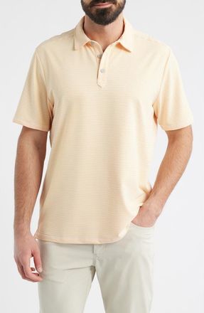 Tommy Bahama Catch The Wave Stripe IslandZone Polo in White Peach at Nordstrom, Size Xxx-Large