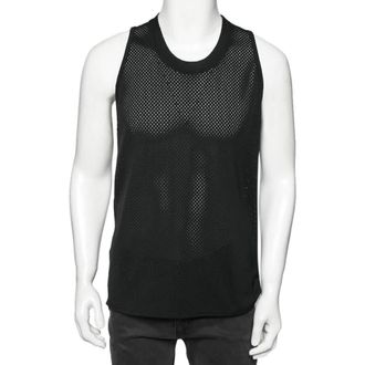 Fear of God Black Perforated Knit Sleeveless T-Shirt