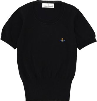 Vivienne Westwood Fitted Short-Sleeve Cotton-Cashmere Top