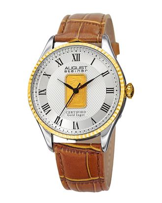 August Steiner Mens Leather Watch