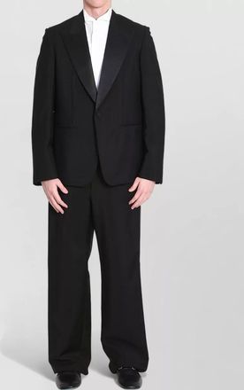 Gucci mohair wool suit straight leg mid rise