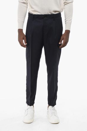 Brunello Cucinelli Pantaloni Cargo in Lana Vergine con Zip alla Caviglia Brunello Cucinelli