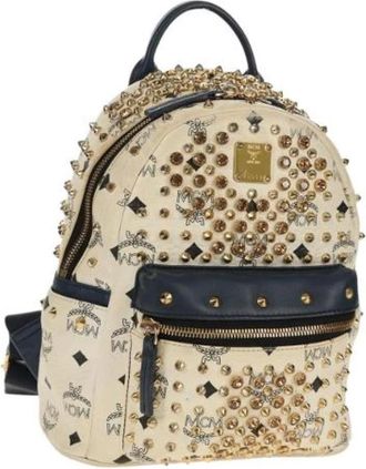 MCM Pre-owned Backpacks, female, White, Size: ONE SIZE Pre-owned Plastic Backpack