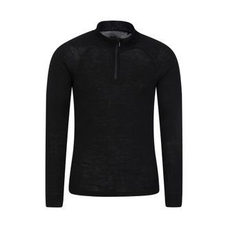 Mountain Warehouse Heren Merino II Base Layer Top (Zwart)
