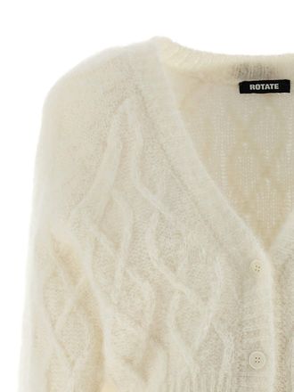Rotate Alpaca Leather Womens Cardigan