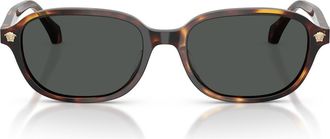 Versace 53mm Pillow Sunglasses in Havana /Dark Brown at Nordstrom