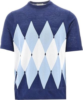 Ballantyne Linen-blend short-sleeved sweater Man 50