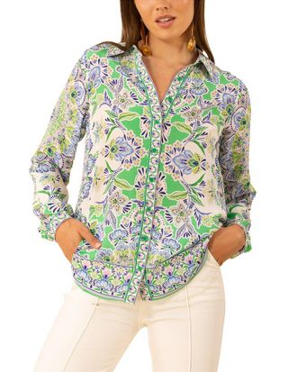 Hale Bob Hale Bob Azariah Long Sleeve Silk Top