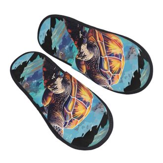 Generic Green Turtle In Sea Water1 Unisex Slippers Soft Shoes Cosy House Shoes For Indoor Outdoor Winter M