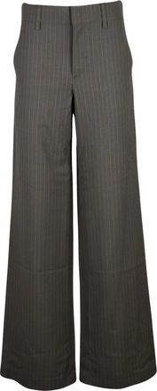 Miss Sixty Pantalone - Dames - Wijde Broeken - Grijs - S - Wol - Broeken