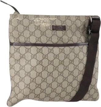 Gucci Pre-owned Cross Body Bags, female, Beige, Size: ONE SIZE Pre-owned Canvas gucci-bags