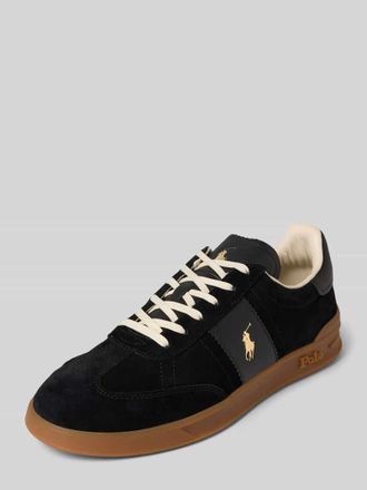 Polo Ralph Lauren Ledersneaker mit Logo-Detail in Black, Größe 41