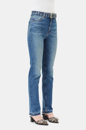 Ganni Leopard Print Feminine Buckle Open Cut Pumps - Size 37 Mixed