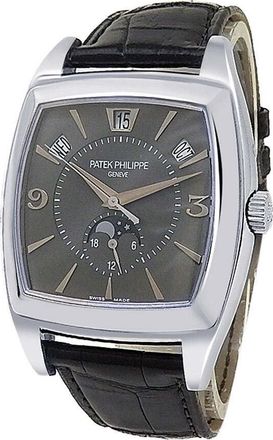 Patek Philippe Pre-owned Patek Philippe Gondolo GMT Automatic Moon Phase Grey Dial Mens Watch 5135G-010