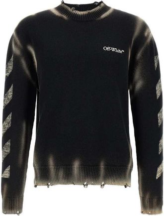 Off-white Gebroken witte Diag Arr corrosie trui