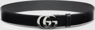 Gucci Cut GG Marmont Belt, Size Gucci 100, Black, Leather