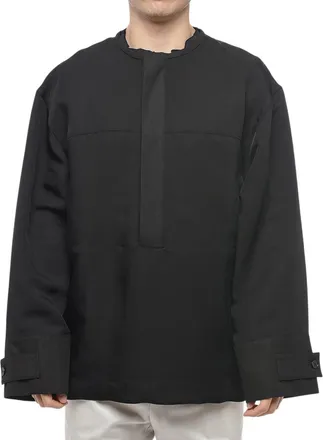 Jil Sander Black Solid Round Neck T-Shirt