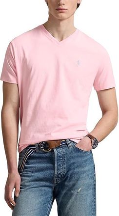 Polo Ralph Lauren Classic Fit Jersey Crewneck T-Shirt Mens T Shirt Bath Pink : MD, Cotton