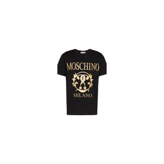 Moschino T-Shirts, male, Black, Size: L Couture Logo Graphic Tee