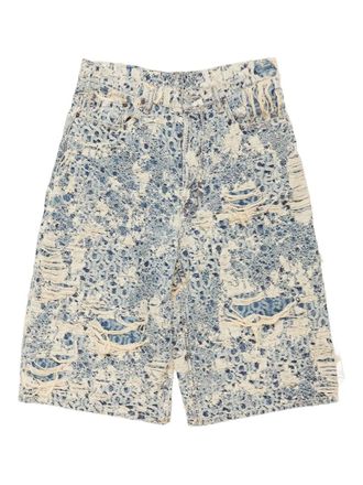 Acne Studios distressed shorts - men - Cotton - 52 - Blue