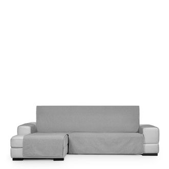 Eysa Funda de sof&aacute; chaise longue hidr&oacute;fugo extra izquierda gris 290 cm