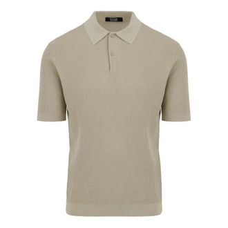 Bomboogie Polo de algod&oacute;n de punto acanalado - Knitwear - Hombre - Beige - L
