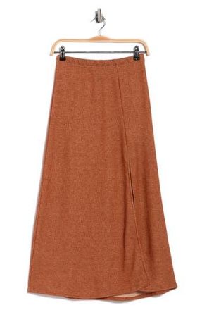 Go Couture Slit Maxi Skirt in Coffee at Nordstrom Rack, Size X-Large