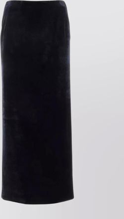 Fendi long high-waisted velvet skirt with back slit