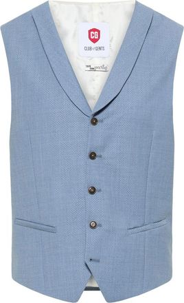 Club of Gents Philipp Gilet - Heren - Gillet - Blauw - M - Wol - Kostuums