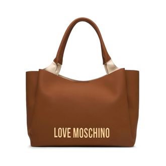 Love Moschino Tote Bags, female, Brown, Size: ONE SIZE Love Moschino Bags.. Leather Brown