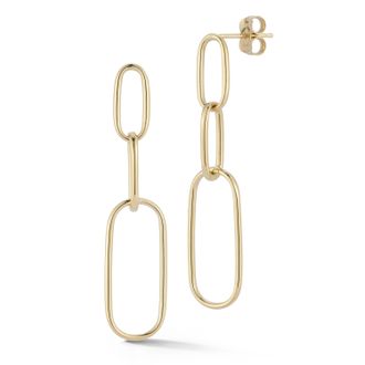 Ember Fine Jewelry 14K Gold Link Drop Earrings