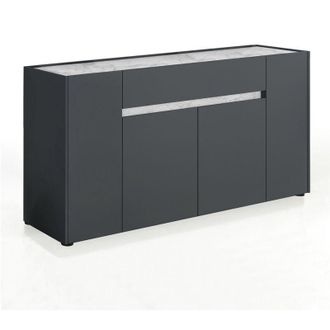 Oresteluchetta Madia 4 ante effetto legno grigia cm. H.85 x L.172 x P.39,5