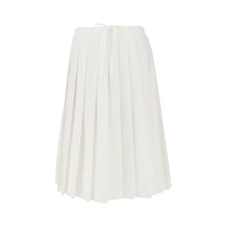Prada Pleated poplin midi skirt Woman 38