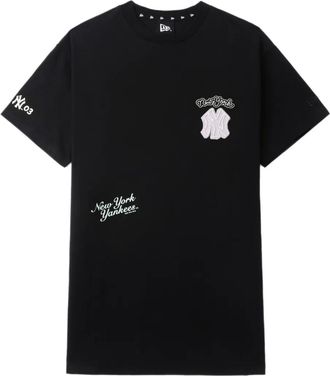 New Era T-shirt in cotone con logo - Nero