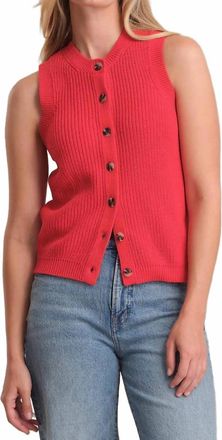 525 america Scottie Crew Neck Vest In True Red