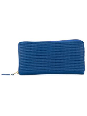 Comme Des Garçons embossed wallet - unisex - Calf Leather - One Size - Blue
